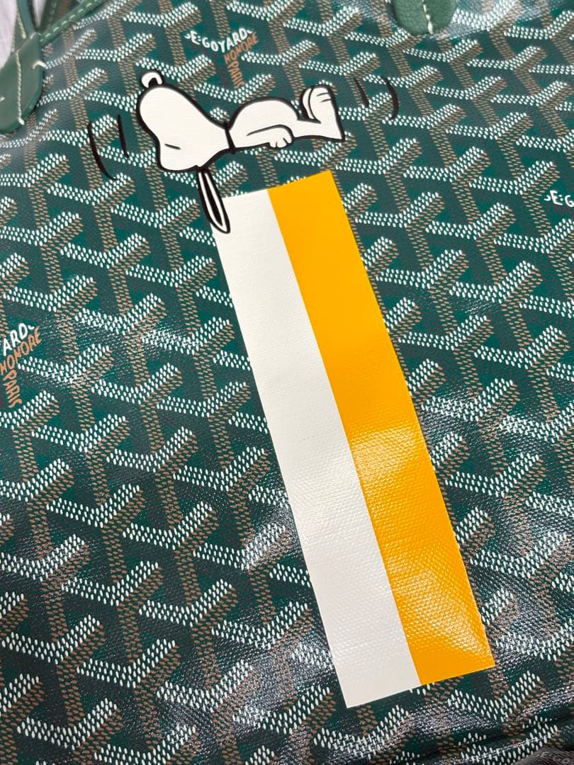 美品‼️ GOYARD ゴヤール　トートバッグ　サンルイPM　スヌーピー　グリーン