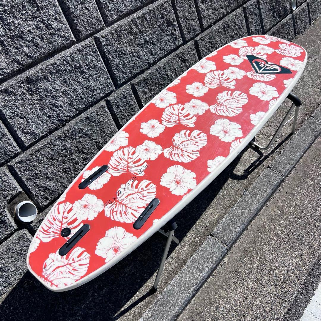 美品　大人気　ROXY ソフトボード　7’0ft 60.5L ハイビスカス　良好