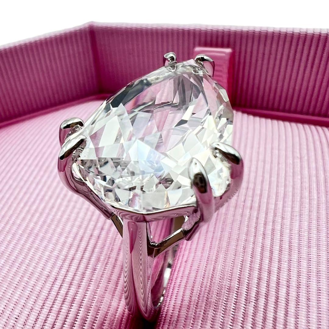 超美品✨スワロフスキー　クリスタル　ラージストーン　リング　指輪