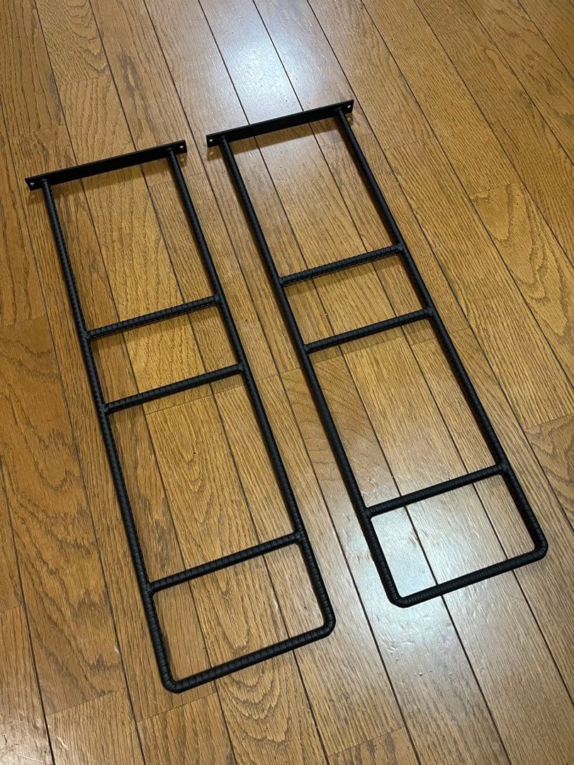 アイアン 天井吊り棚 ブラケット2本 高さ60cm アイアンシェルフ