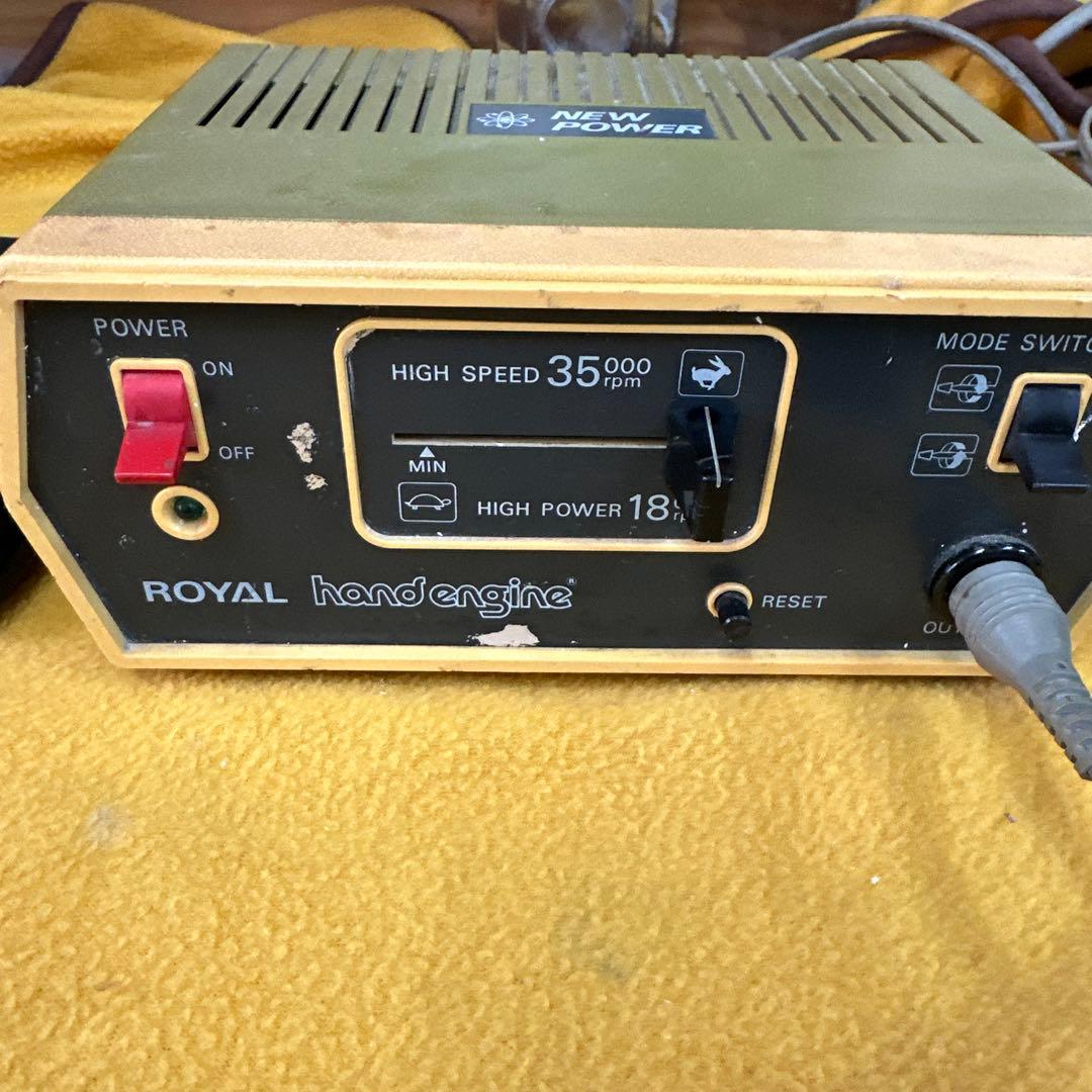 歯科技工　彫金　ローヤルハンドエンジン　フットスイッチ付属　動作確認済