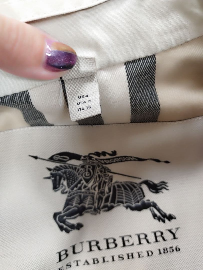 バーバリー トレンチコート アイボリー BURBERRY ESTABLISHED