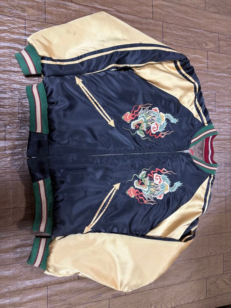 Mサイズ テーラー東洋 スカジャン 龍 和柄 リバーシブル M18426