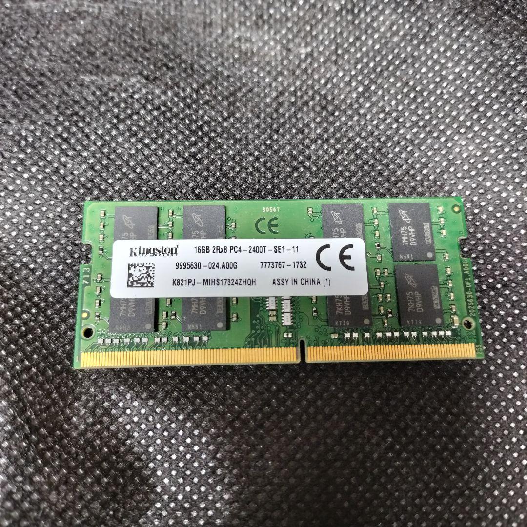 Kingston　DDR4　PC4-2400T　 16GB　BIOS確済　メモリ