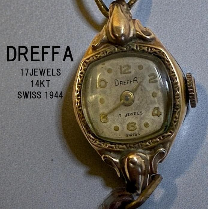 DREFFA 14KT ALLGOLD 手巻き時計 1944年 スイス ジャンク