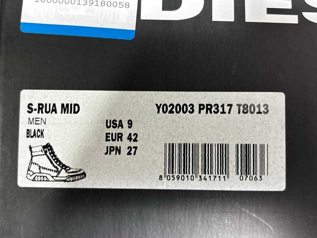 新品・未使用 DIESEL S RUA MID BLACK