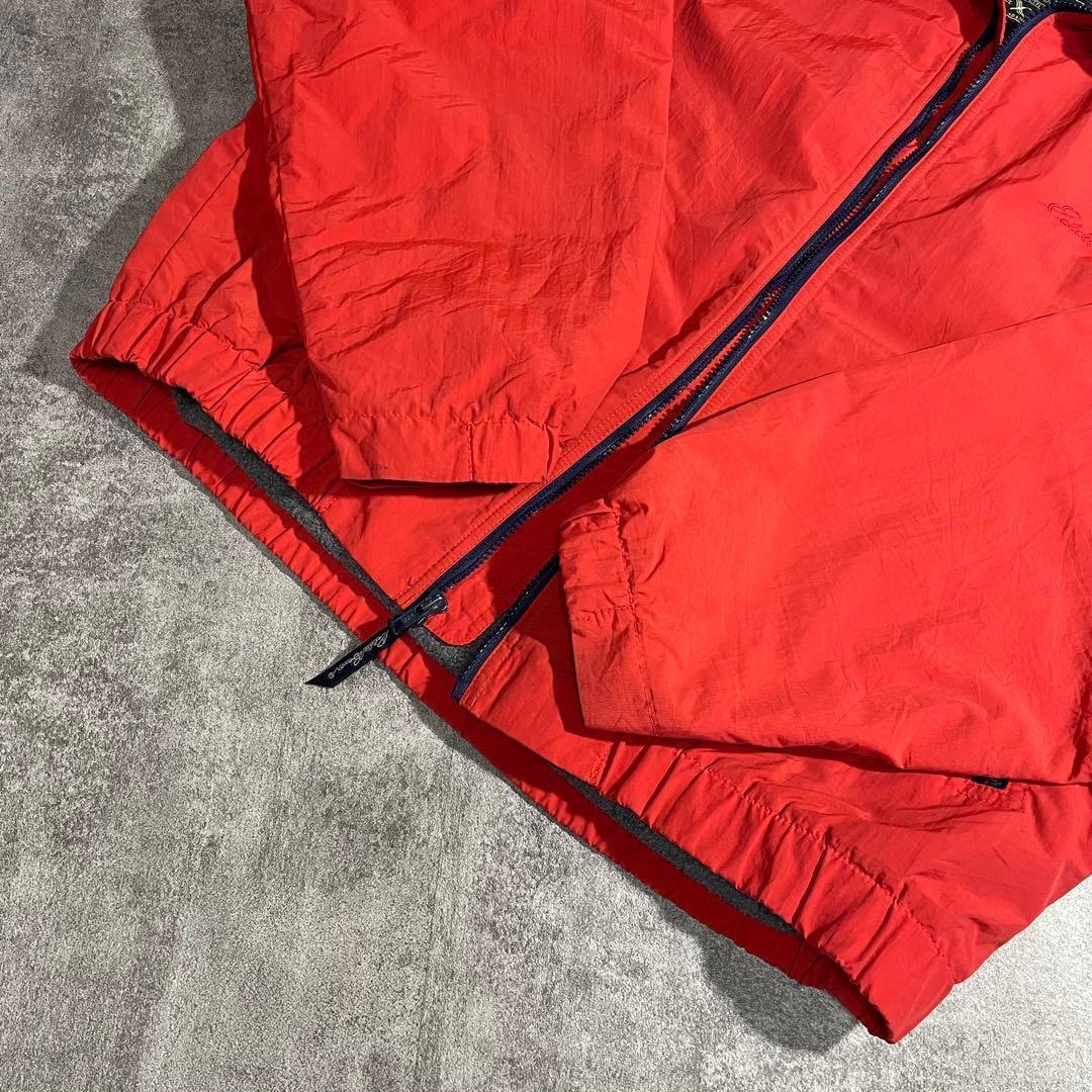 USA製Eddie Bauerウォームアップオレンジ短丈刺繍ロゴXL90s黒タグ