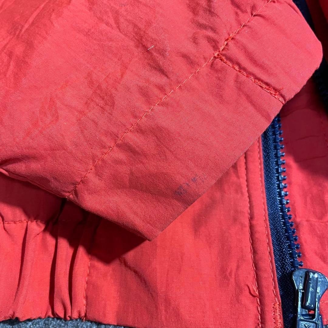 USA製Eddie Bauerウォームアップオレンジ短丈刺繍ロゴXL90s黒タグ