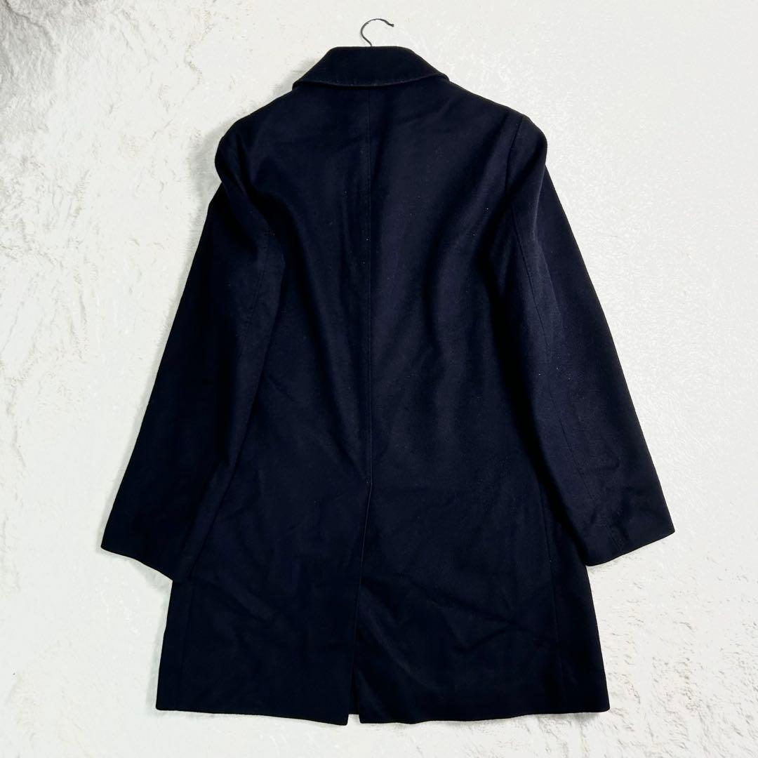 美品✨EDIFICE エディフィス カシミア ステンカラーコート　ネイビー