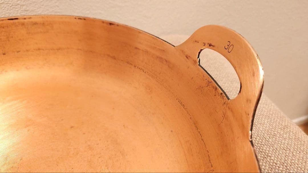 純銅製 業務用 天ぷら鍋 30cm 2mm厚 送料込み