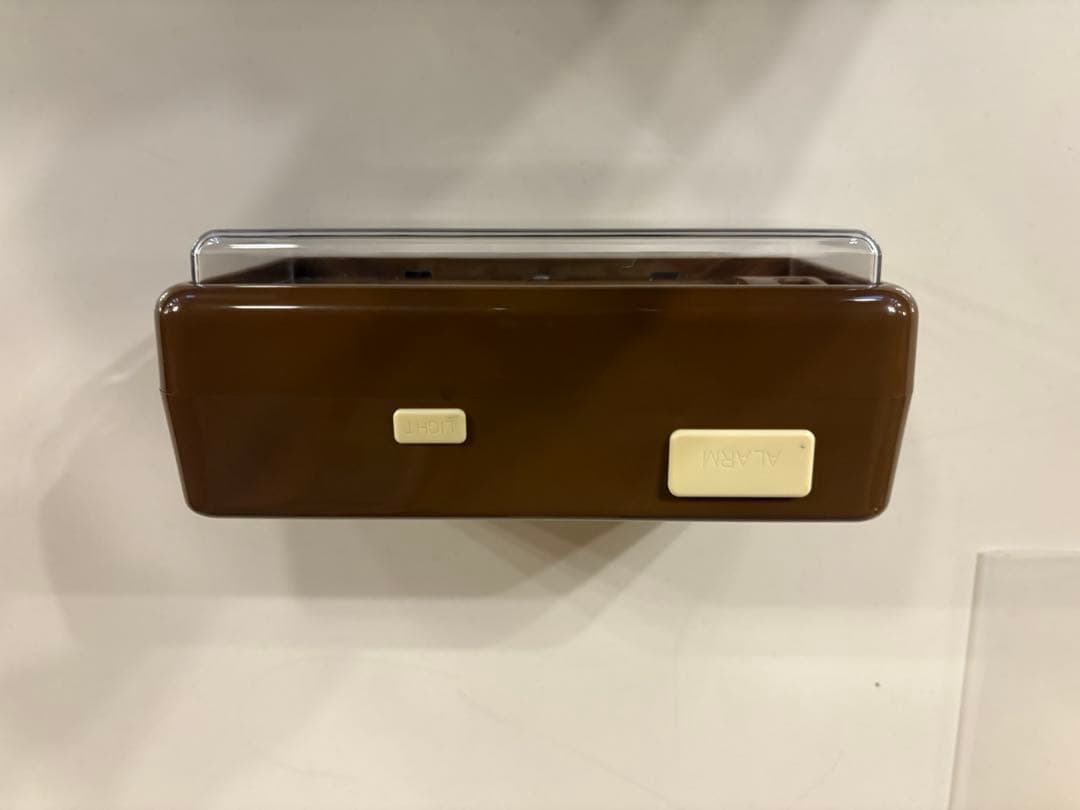 ★動作品★TWEMCO トゥエンコ パタパタ時計　AL-30 ブラウン 目覚時計