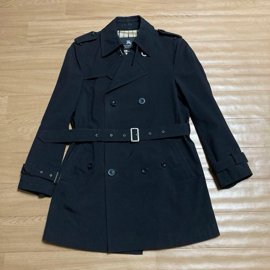 BURBERRY BLACK LABEL トレンチコート ベルト ブラック M