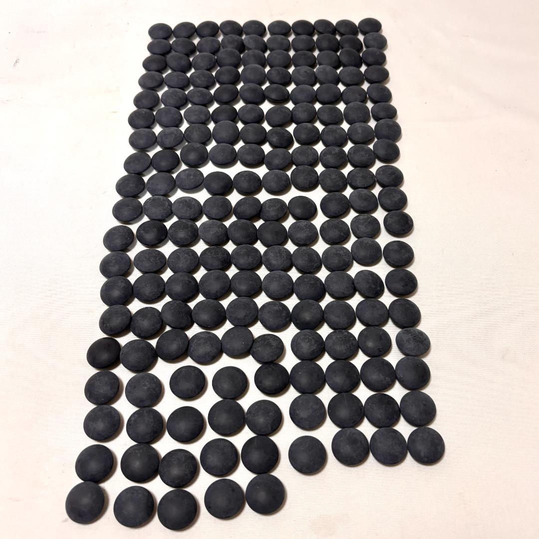 【美品】日向特製蛤碁石 雪印 37号 本那智黒 本蛤碁石 白181個 黒185個