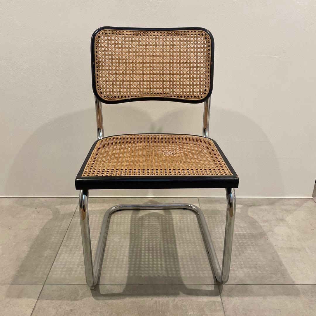 チェスカチェア リプロダクト ブラック ラタン スチール マルセルブロイヤー