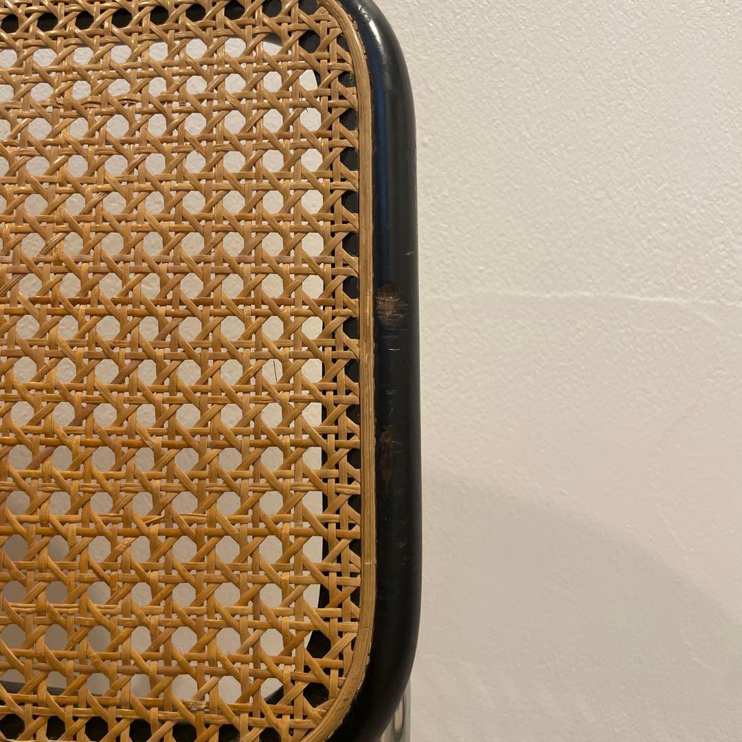 チェスカチェア リプロダクト ブラック ラタン スチール マルセルブロイヤー