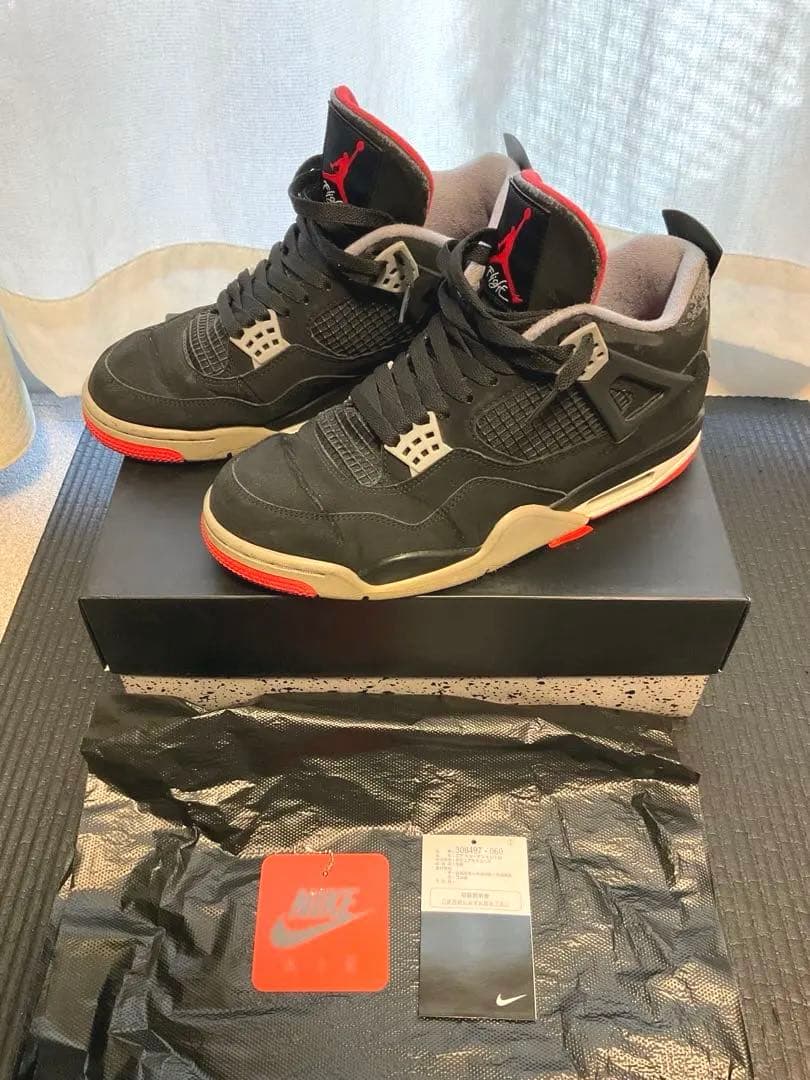 靴 NIKE AIR JORDAN 4 RETRO BRED 308497-060