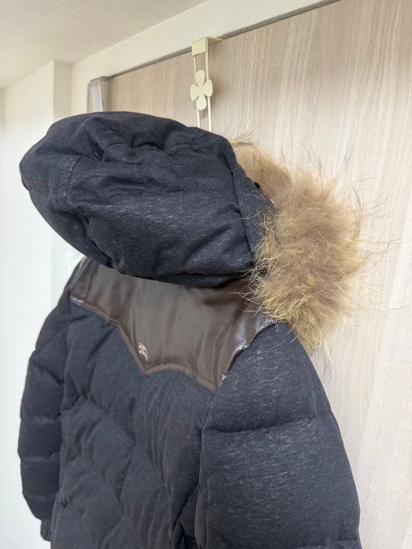 バーバリーブルーレーベル　ダウンジャケット　ダークグレー　36 S