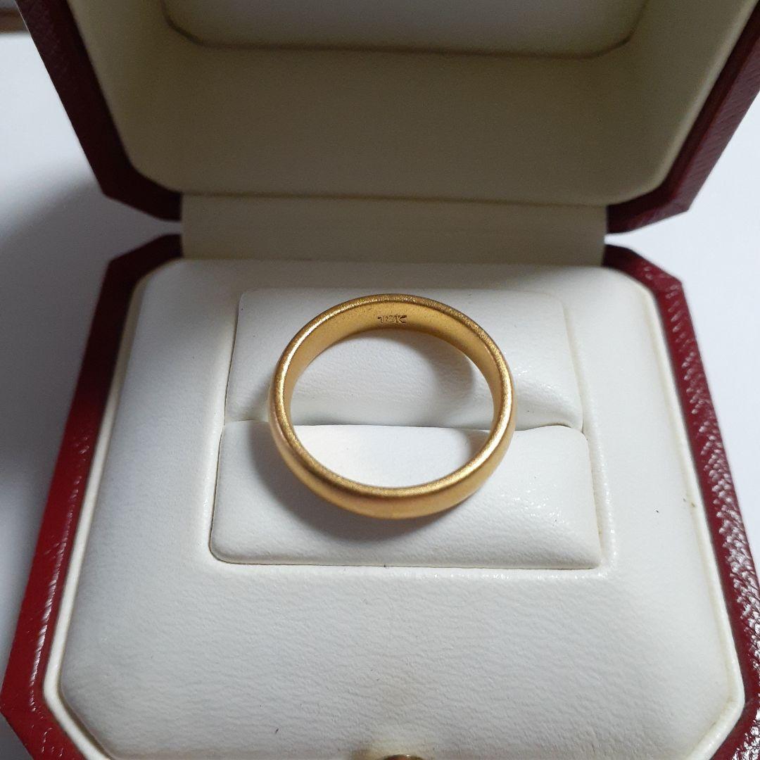 甲丸リング　サイズ13号 18K 刻印
