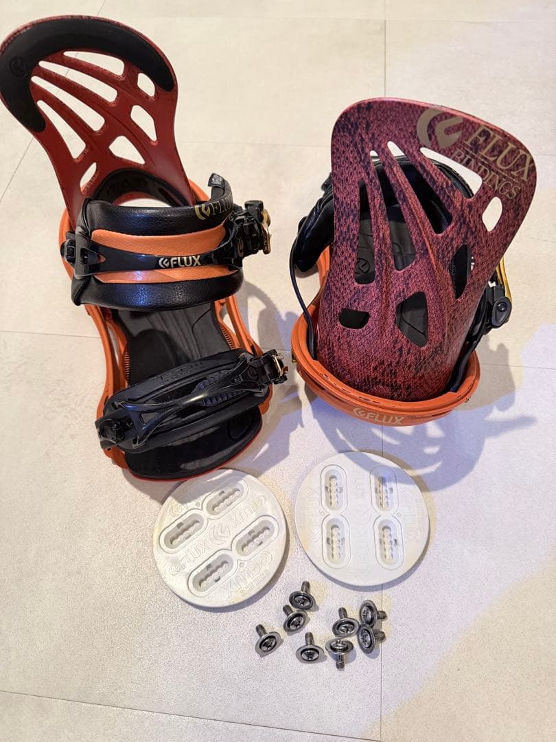 最終値下げ　FLUX スノーボード ビンディング オレンジ/黒 M