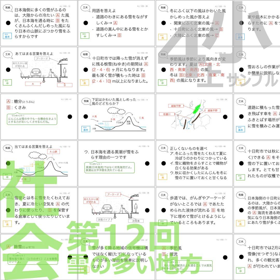 中学受験【4年上全セット 社会・理科 1-19回】組分けテスト対策 予習シリーズ