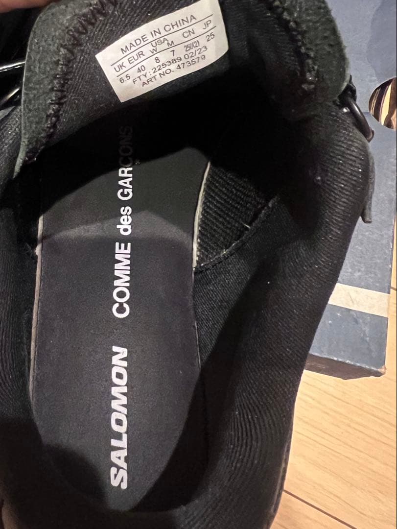 コムデギャルソン サロモン レザー スニーカー ブラック