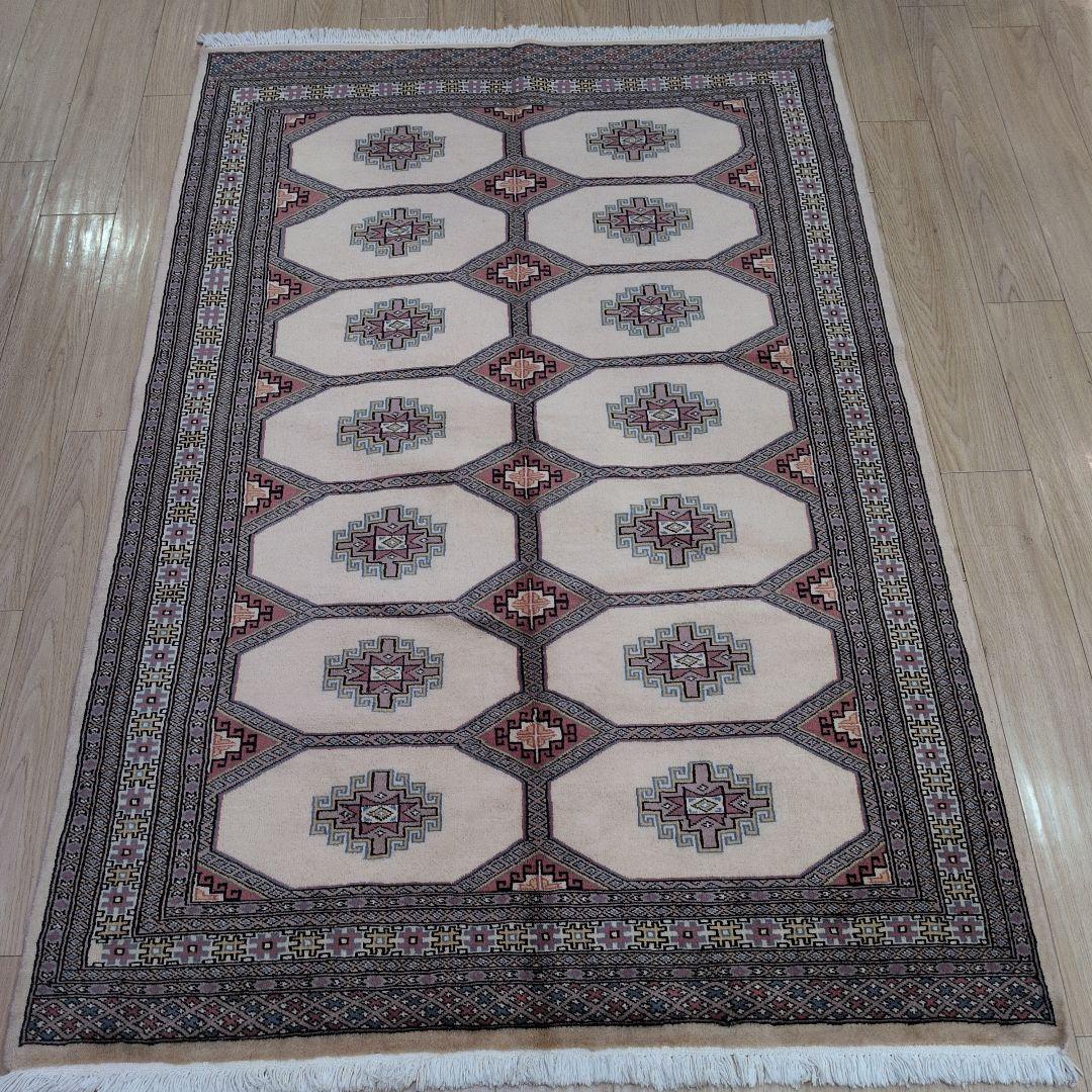 138x208cmパキスタン手織りじゅうたん(100)ペルシャ・ギャッベ・毛