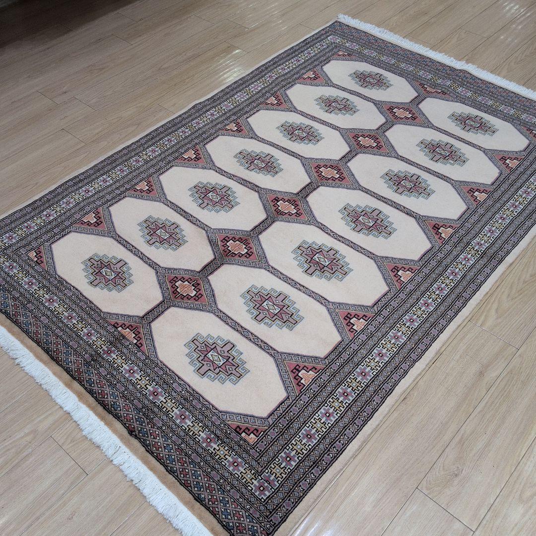 138x208cmパキスタン手織りじゅうたん(100)ペルシャ・ギャッベ・毛