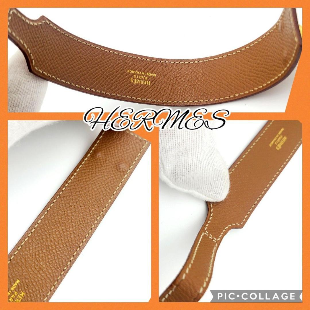 HERMES エルメス ブレスレット 本革 バングル 金具 箱付