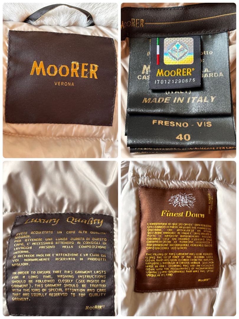 ムーレー　Moorer ミンク　ダウン　異素材　イタリア製