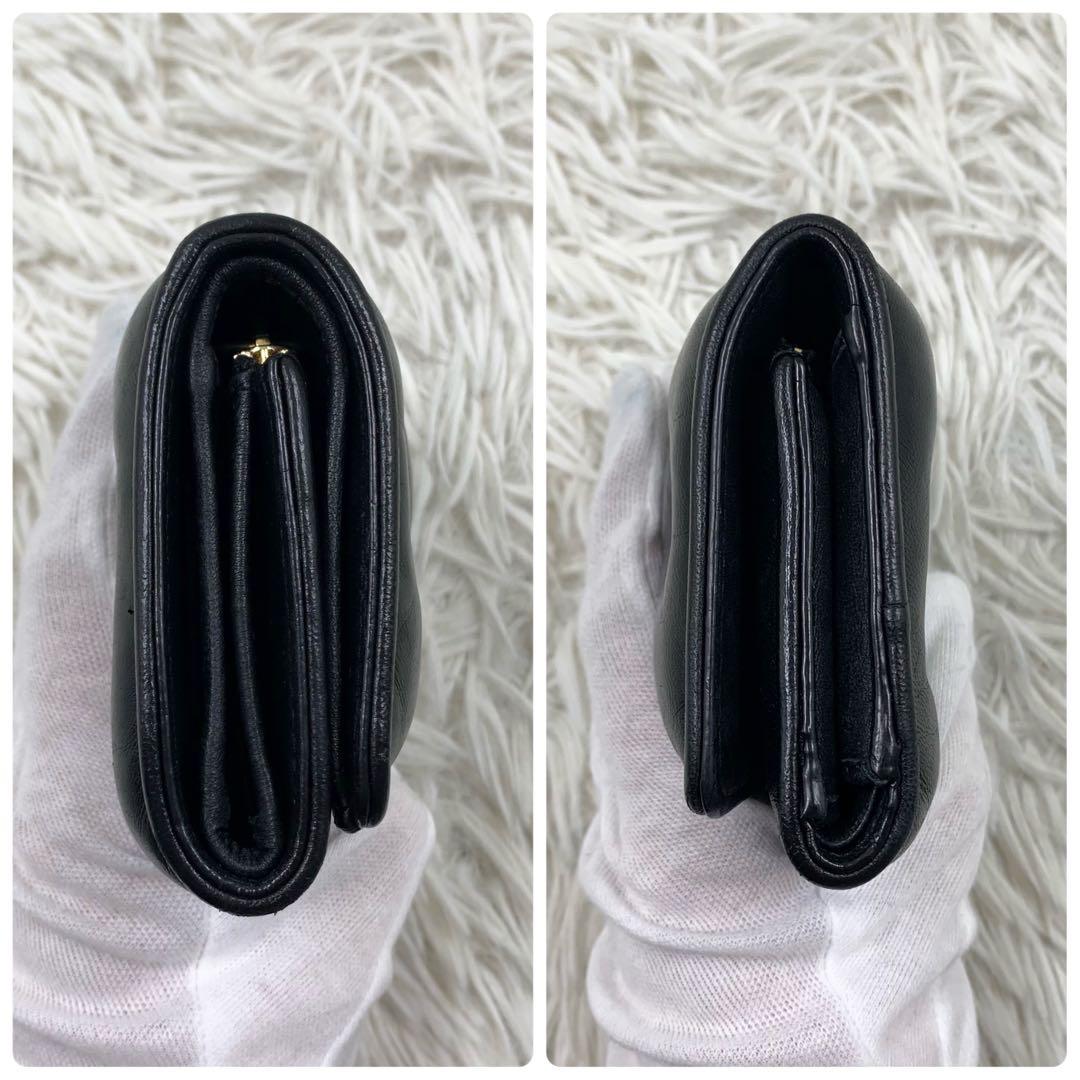 【✨極美品✨】マルジェラ グラムスラム 三つ折り財布 カレンダーロゴ ブラック