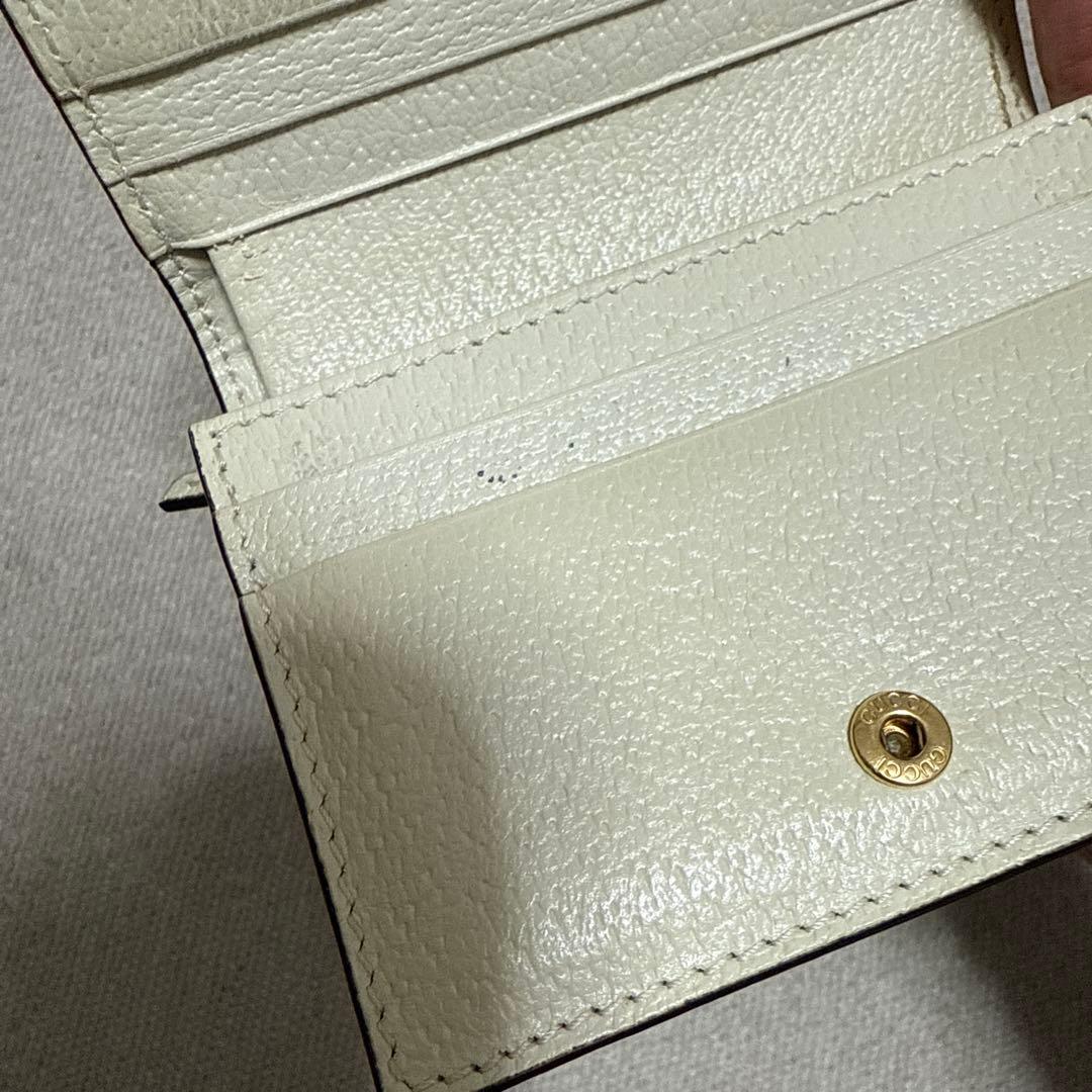 9z GUCCI オフィディア GGマーモント 二つ折り財布 コンパクト