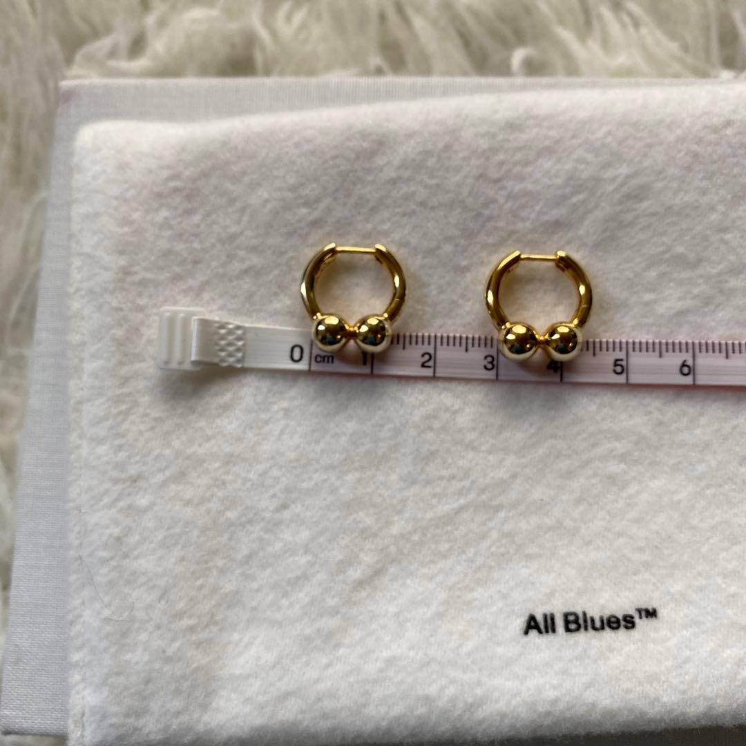 KiwiAll Blues フープ ピアス パール 輪っか 円　ゴールド