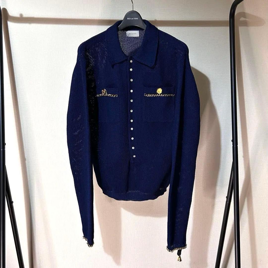 BED j.w. FORD チェーンニットポロシャツ