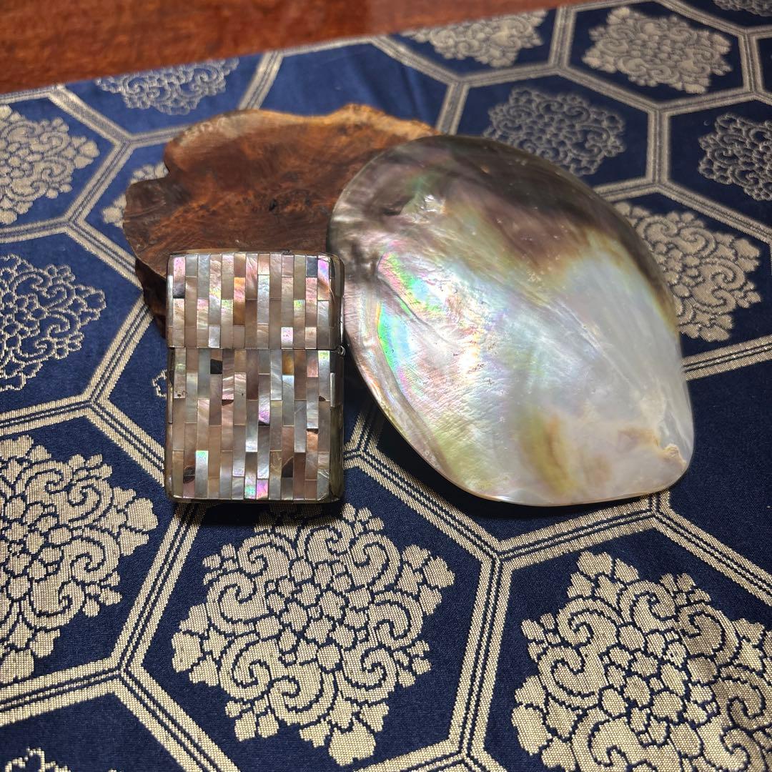 希少モザイクパターンの真珠母材ライター