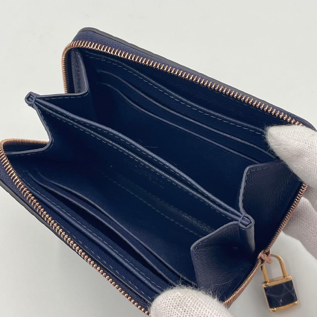 現行・最高級✨ルイヴィトン クロコダイル ジッピー パース LV ネイビー