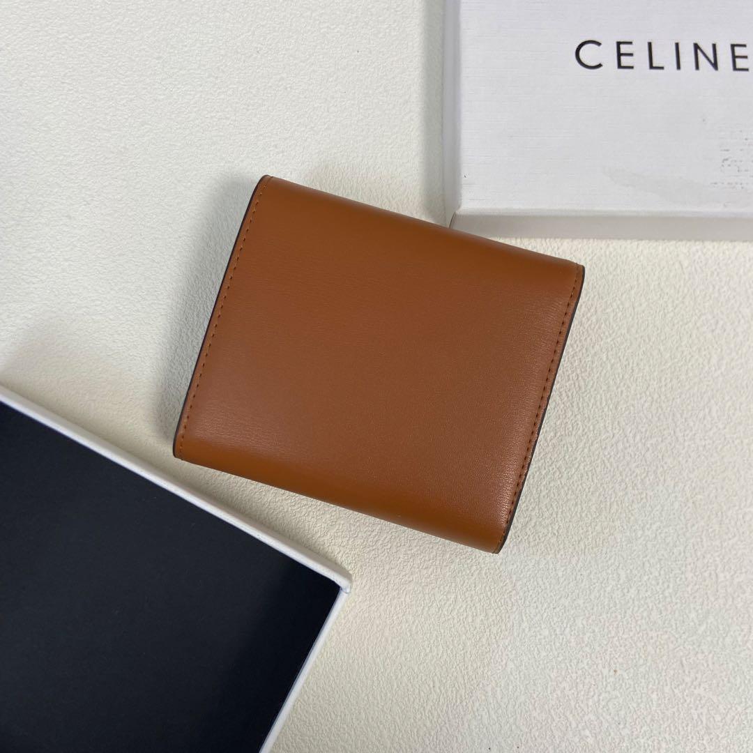 Fa CELINE ブラウン 三つ折り財布