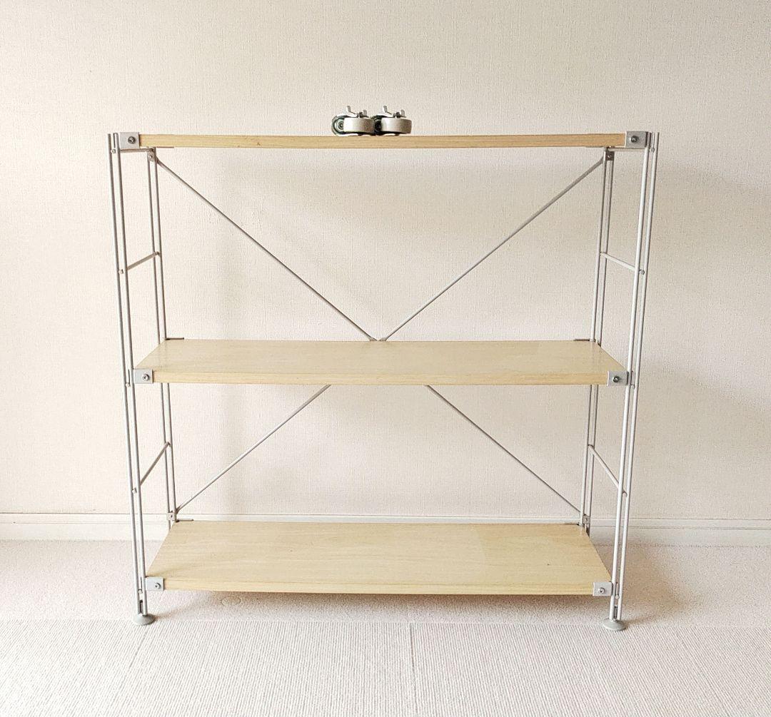 【最終値下げ】 無印良品 スチールユニットシェルフ ♪キャスター付き♪