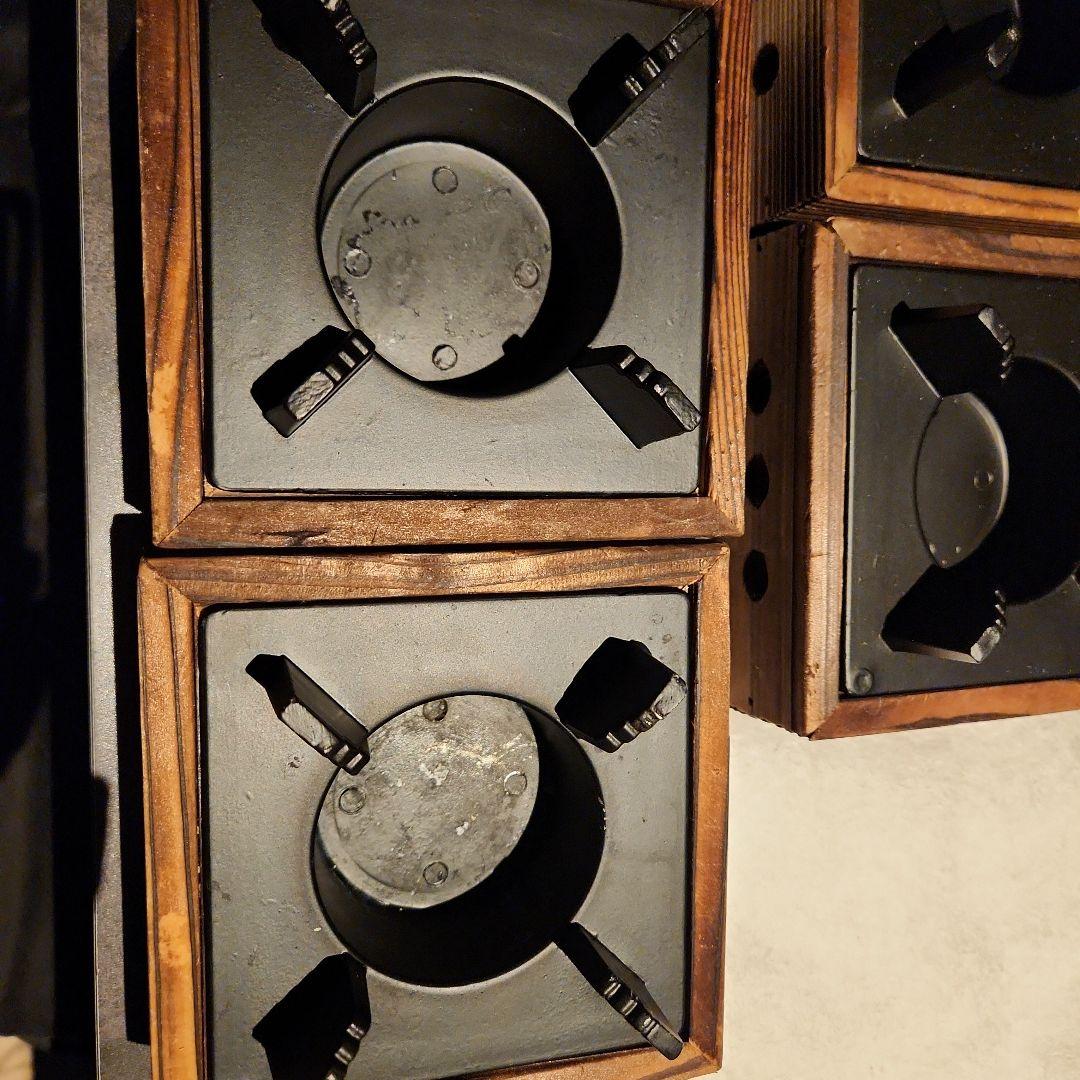 業務用固形燃料用　木枠付きミニコンロ　一人用　１０セット