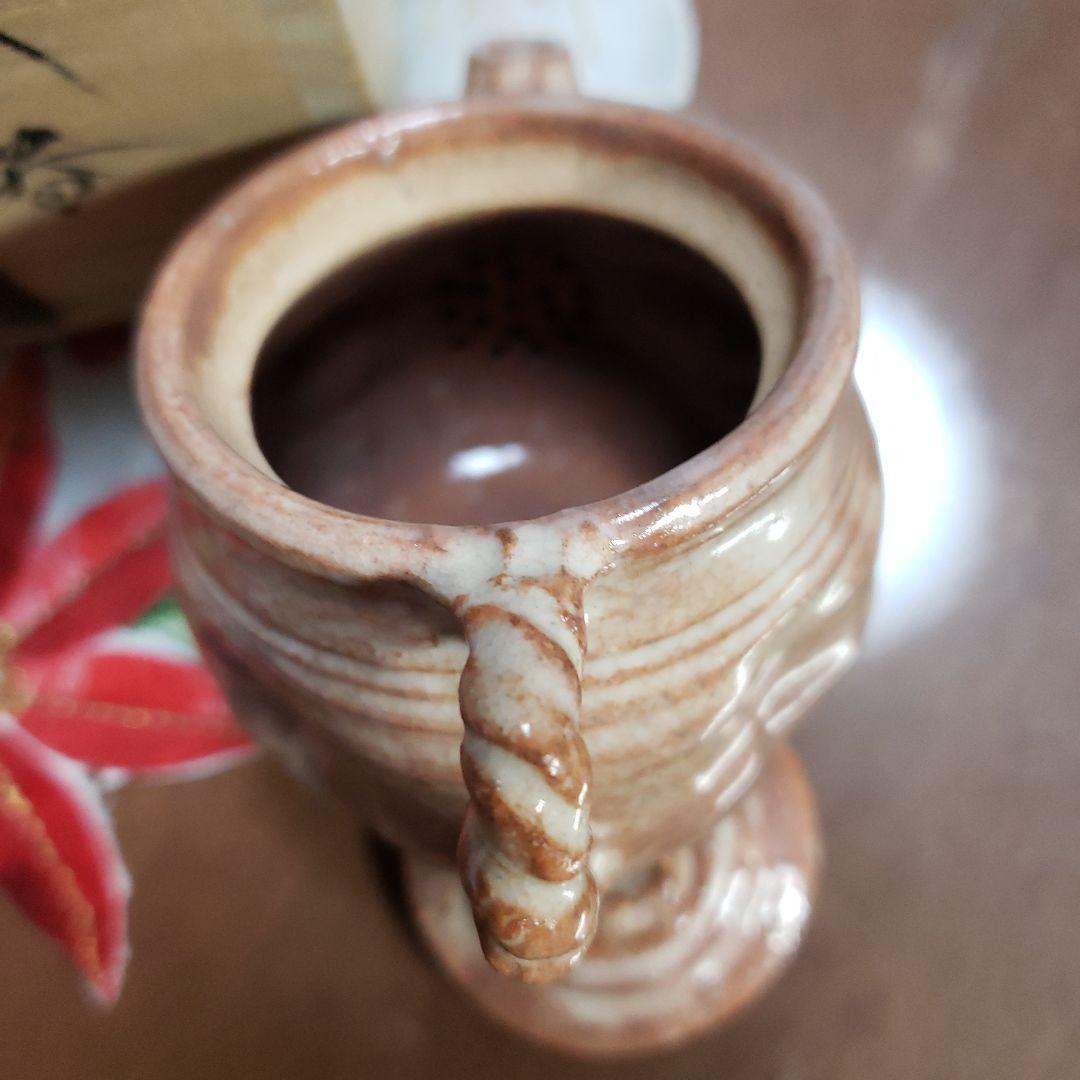 萩焼き陶器 茶器 手作り 木箱付き