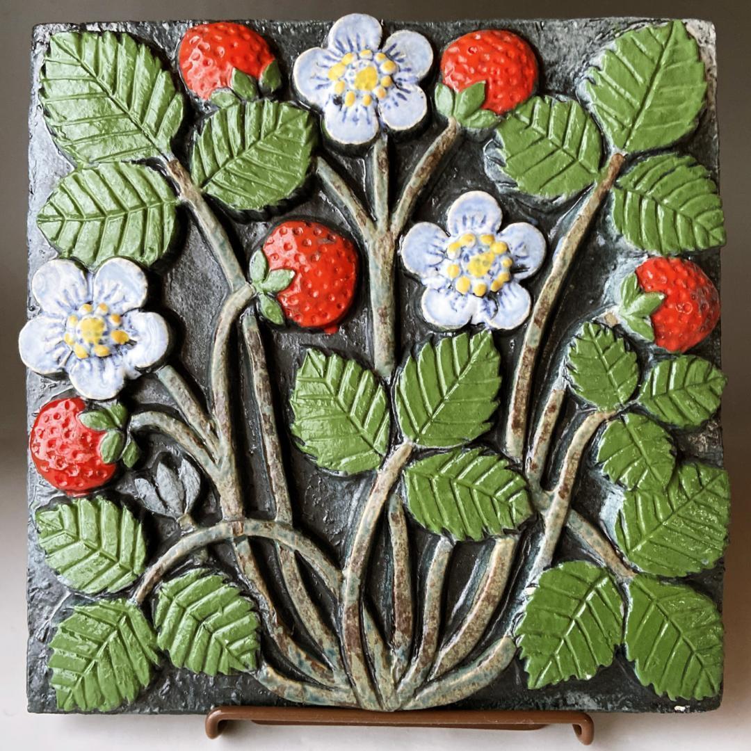 Lisa Larson リサラーソン 陶板 pomona ポモナ いちご 苺 A