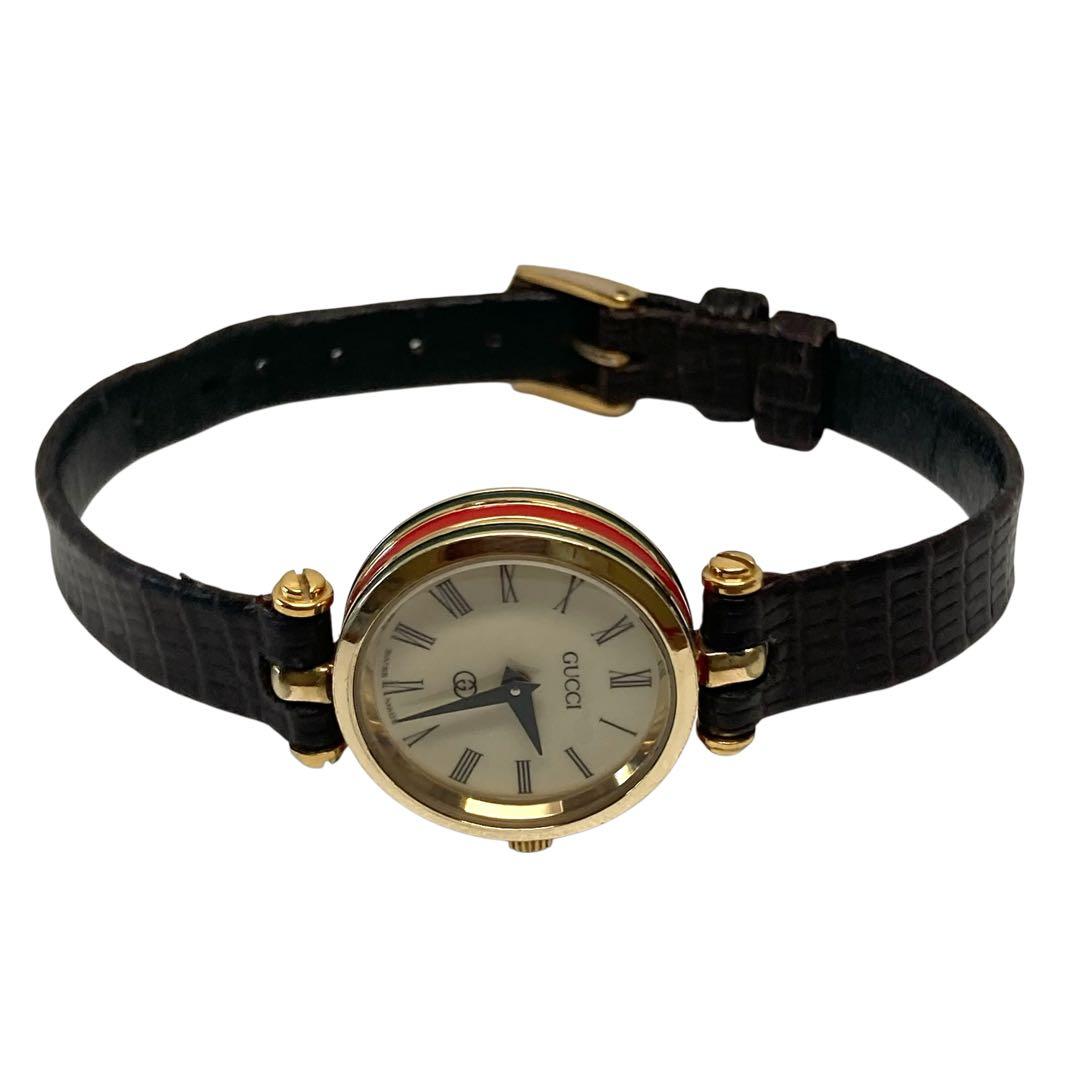 Ⴤ1345 ꕤ美品 GUCCI シェリーライン 腕時計 ゴールド 2針 クォーツ