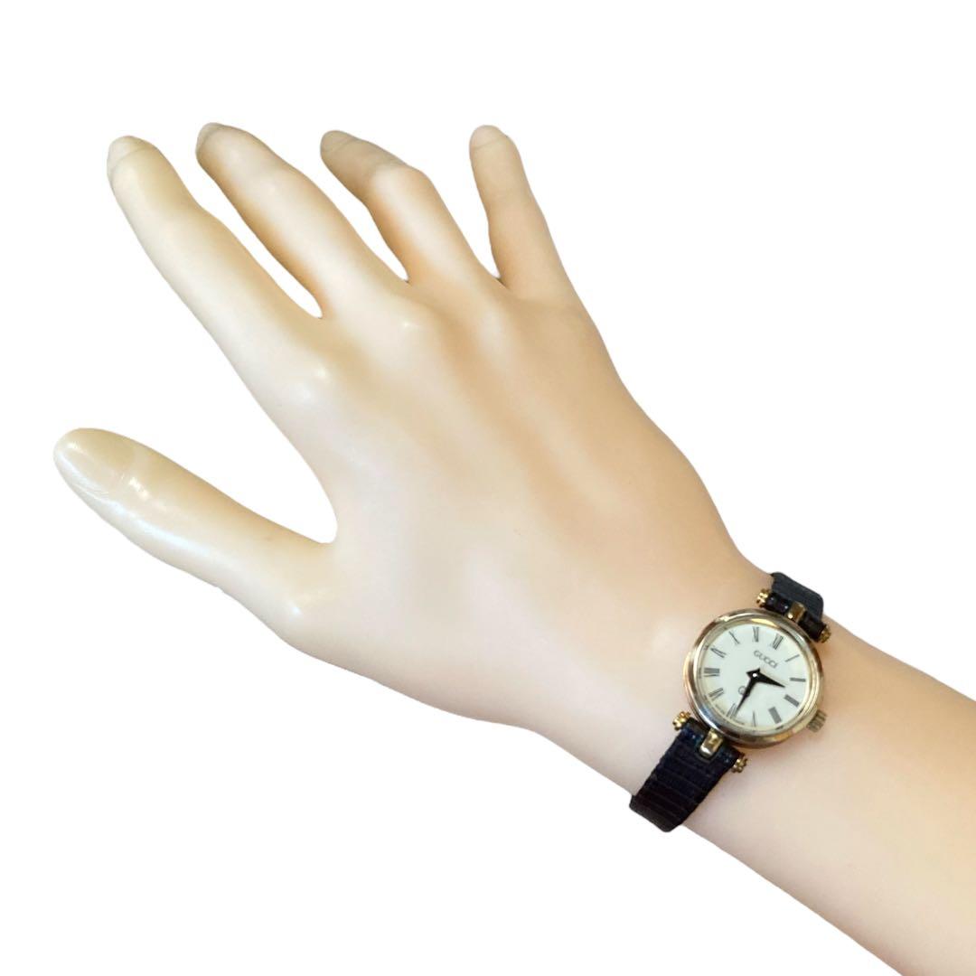 Ⴤ1345 ꕤ美品 GUCCI シェリーライン 腕時計 ゴールド 2針 クォーツ