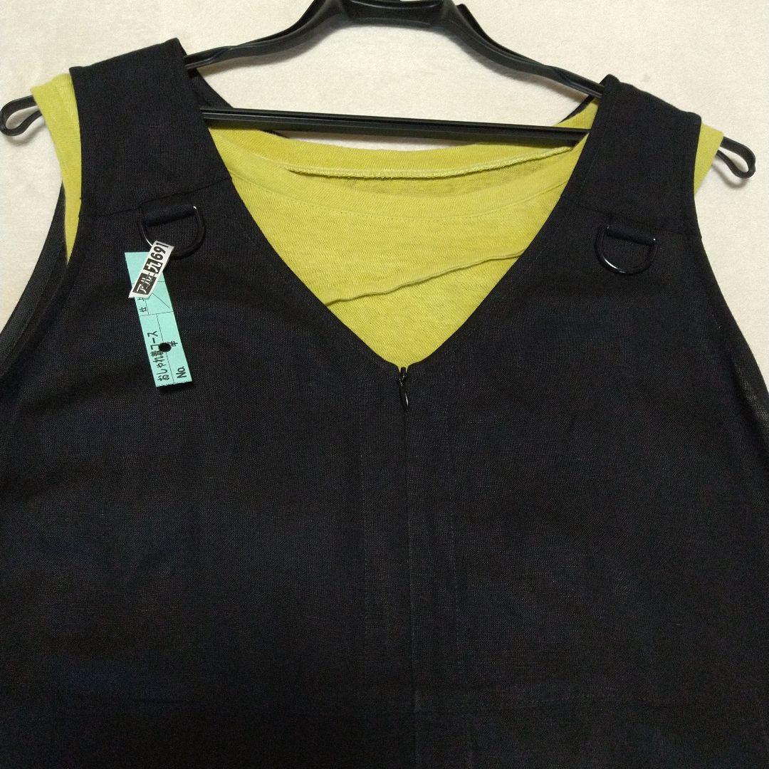 美品　t.b2　センソユニコ　黒　サロペット　オールインワン　L　ゆったり　LL