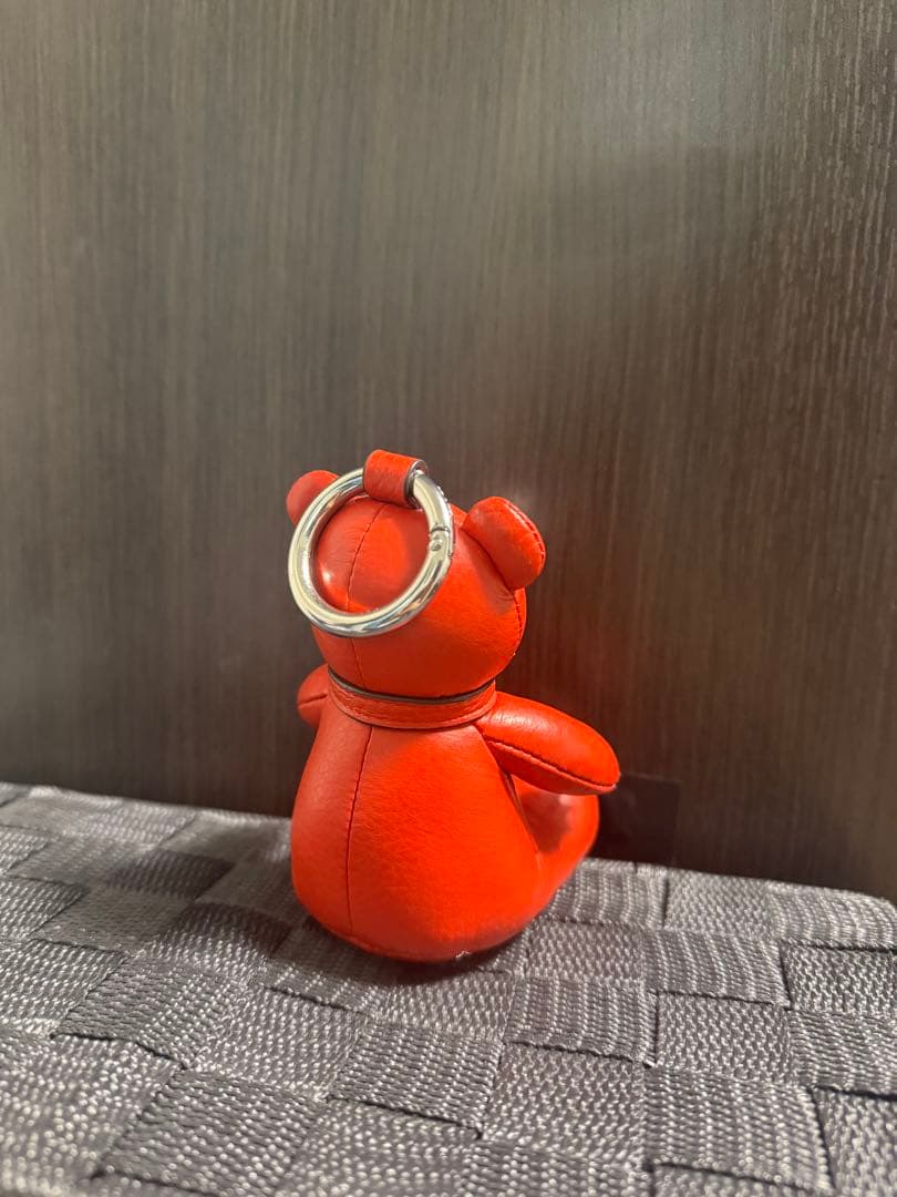 COACH レザー 赤 クマ型 キーホルダー