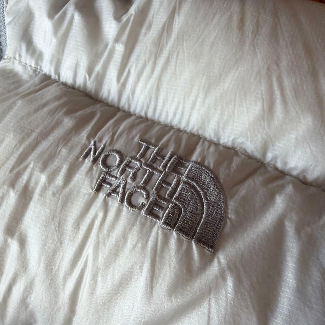 Mノースフェイスレディース800ホワイトシルバーダウンジャケットパーカー