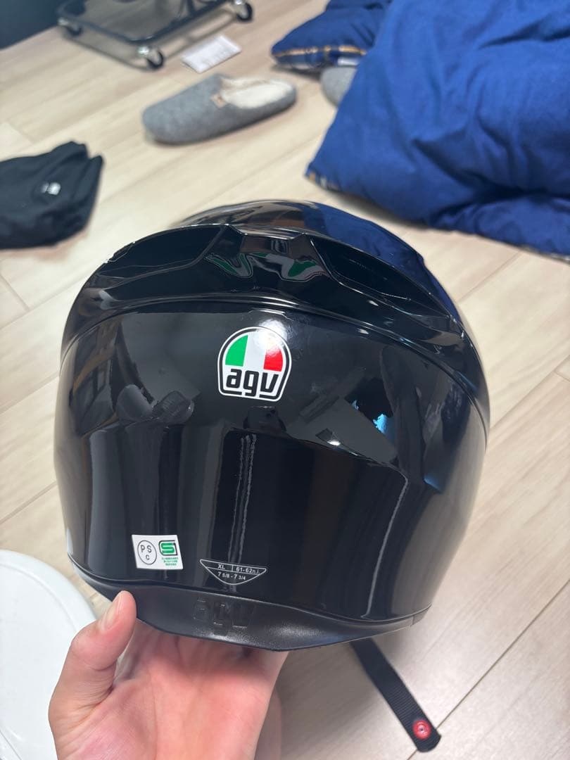 AGV フルフェイスヘルメット 黒 インカム付き 即日発送