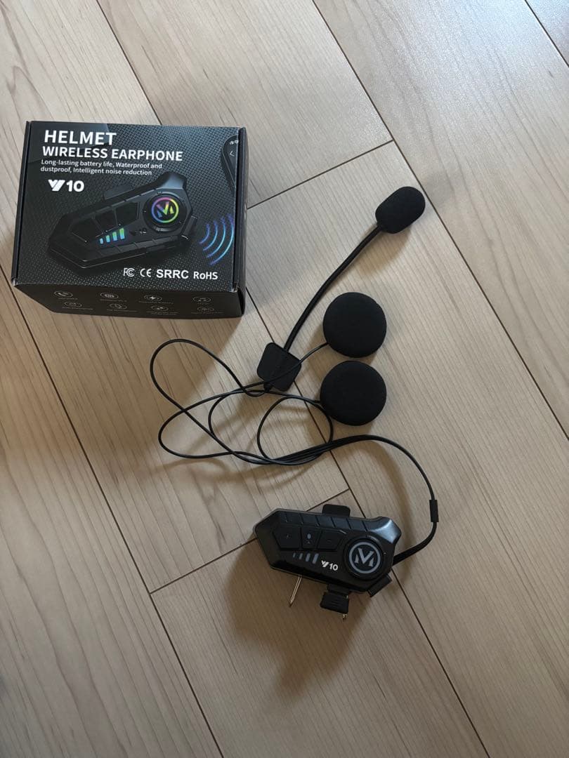 AGV フルフェイスヘルメット 黒 インカム付き 即日発送