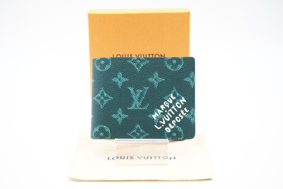 LOUIS VUITTON 二つ折り財布 ヘリテージ ミュルティプル Aランク