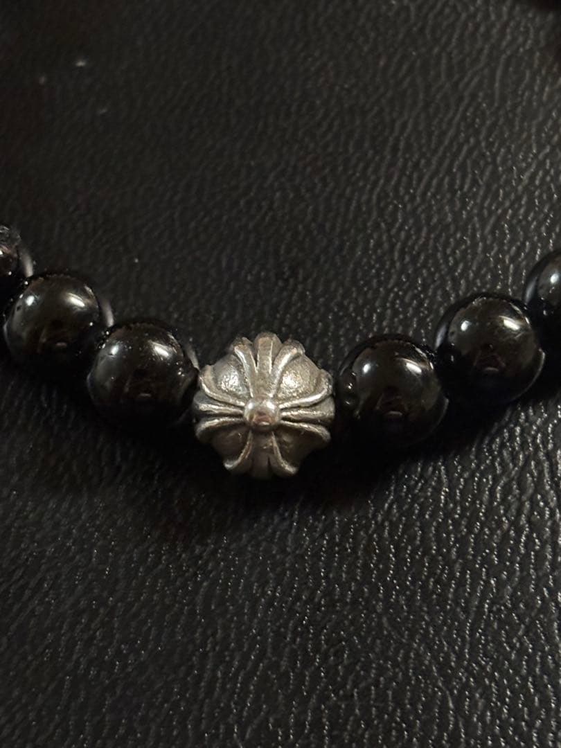 クロムハーツ ビーズブレスレット 6mm ブラック