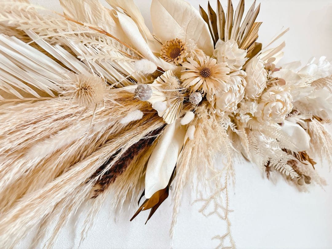 ＊wall decoration ＊横長　ドライフラワー　スワッグ　壁掛け